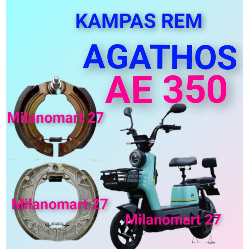 kampas rem AGATHOS AE 350 kampas rem sepeda listrik agathos ae 350