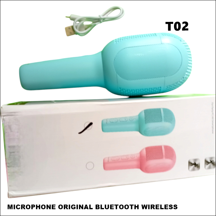 T02 MICROPHONE ORIGINAL BLUETOOTH WIRELESS ADVANCE MIK MIC MIX SPEAKERS
