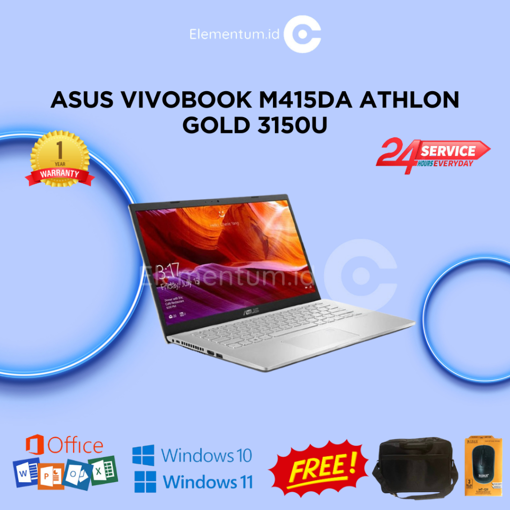 ASUS VIVOBOOK M415DA ATHLON GOLD 3150U - 8GB 512GB SSD - 14" FHD