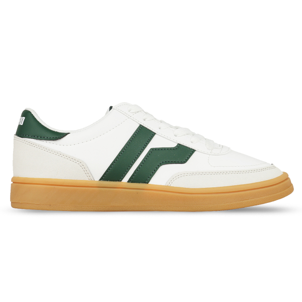 SEPATU CASUAL PIERO COURT DERBY BIG LOGO - WHITE/GREEN/GUM