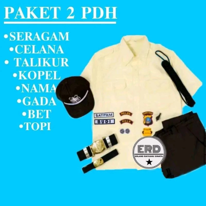 Seragam Pdh Kream Krem Cream Satpam Security Baju Pdl Cream Krem Kream Satpam Security Keamanan Sete