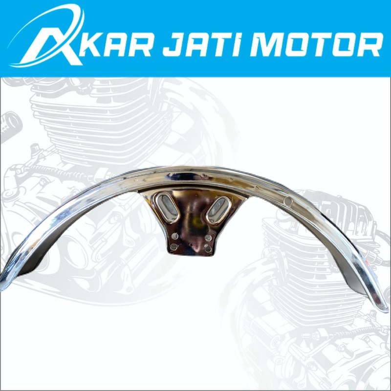 SPAKBOR DEPAN YAMAHA RXS BESI CHROME THREESTAR RX SPECIAL RX King L:10CM P:57CM PNP SKOK NINJA