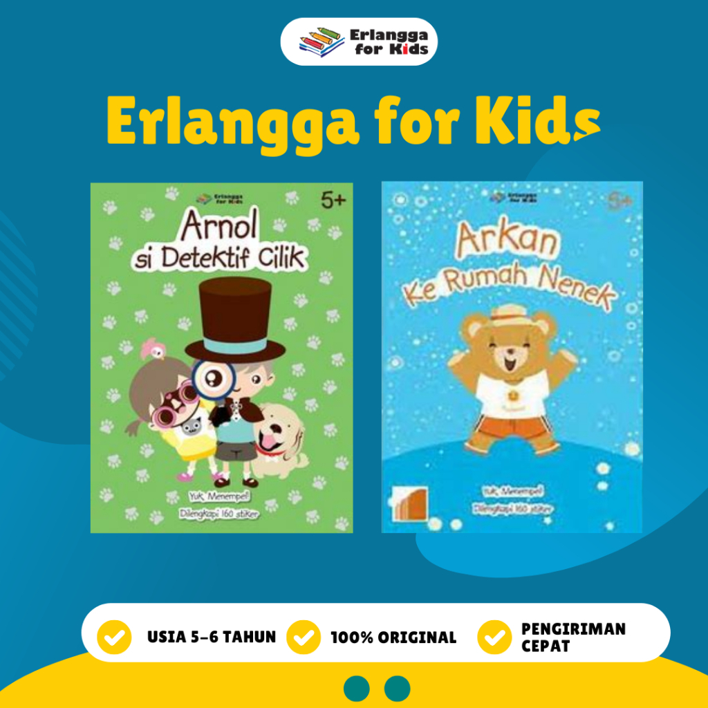 

[Erlangga] Buku Sale Anak : Seri Yuk Menempel: Arkan Kerumah Nenek - Erlangga For Kids