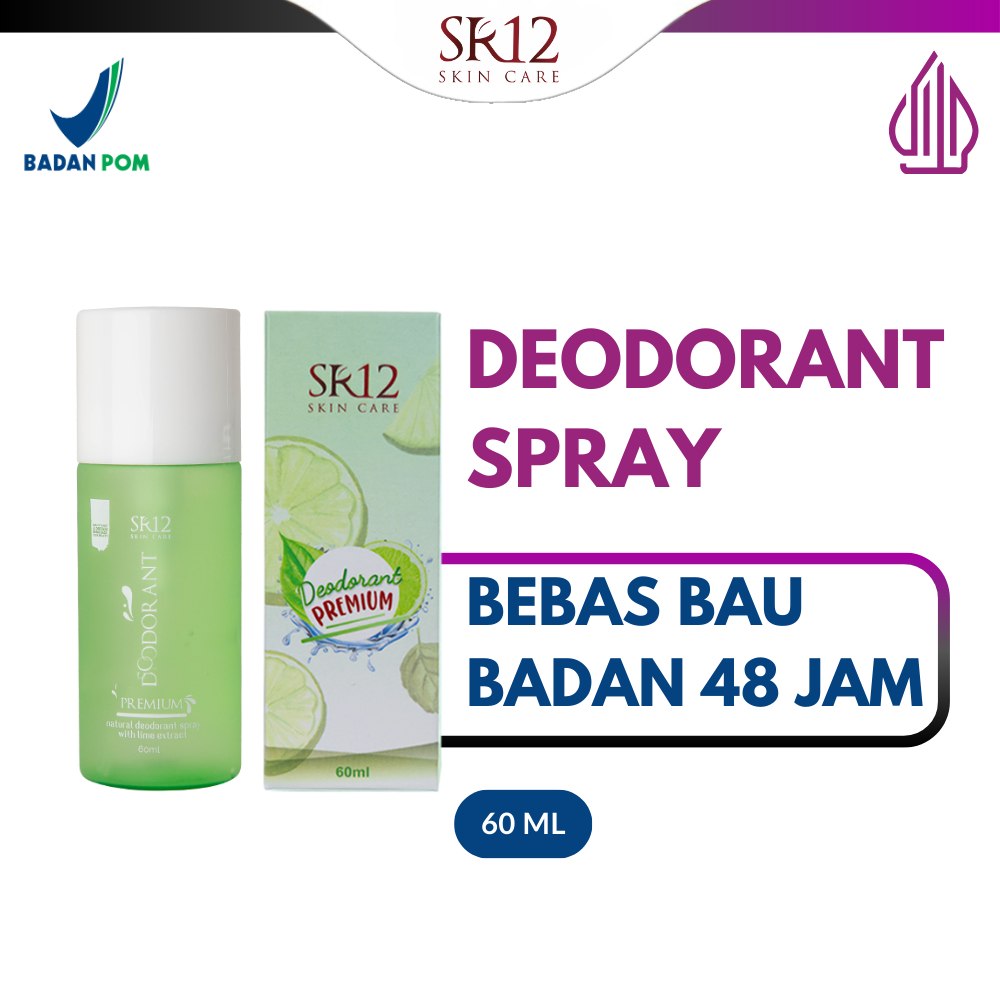 Deodorant Premium SR12 60ml Deodoran Penghilang Bau Ketiak Non Alkohol Aman BPOM S95