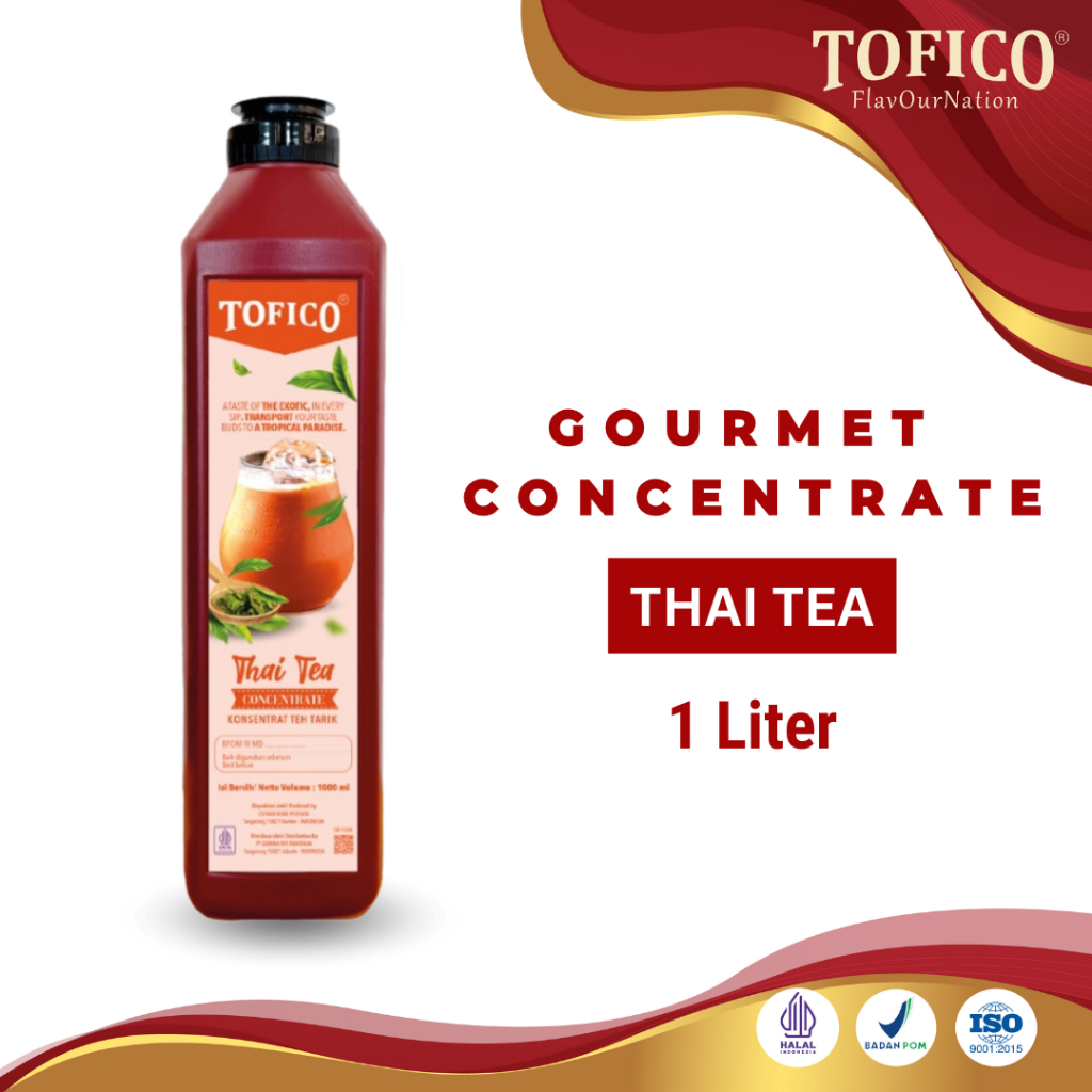 

Thai Tea Drink Concentrate Tofico / Konsentrat Minuman Rasa Thai Tea / Tofico Gourmet Concentrate
