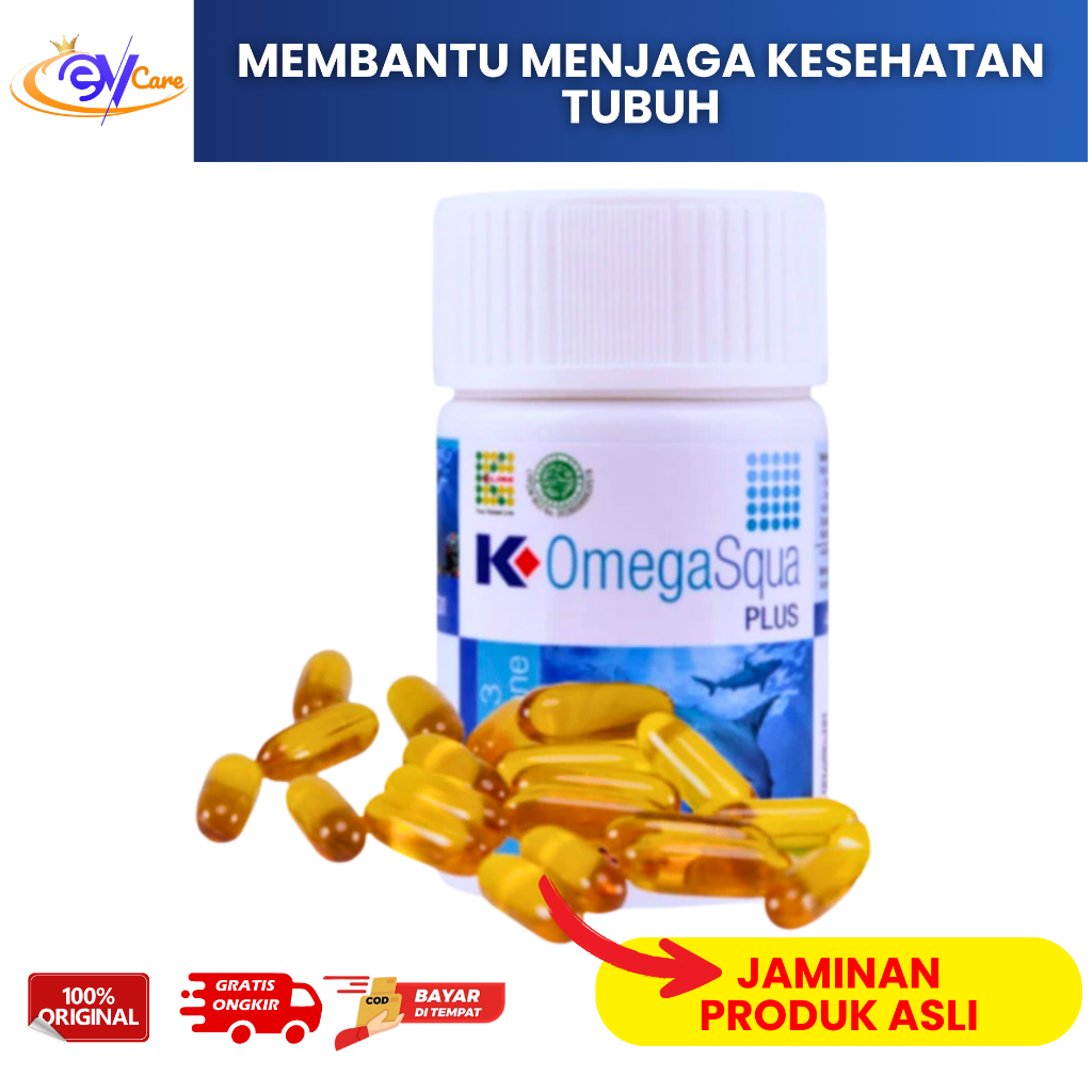 PROMO K Omega Squa Plus Original Minyak Ikan Hiu Suplemen Omega 3 K-Link 30 Softgel