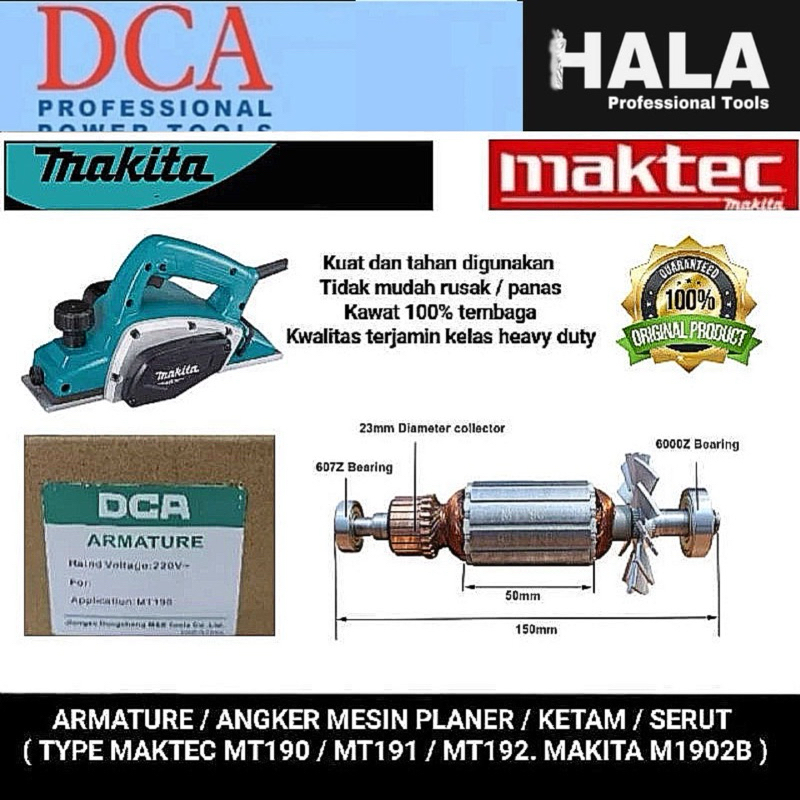 DCA - ARMATURE / ANGKER MT 190 / MT 191 / MT 192 / M 1902 B / PLANER / SERUT / SUGU / KETAM - MAKTEC