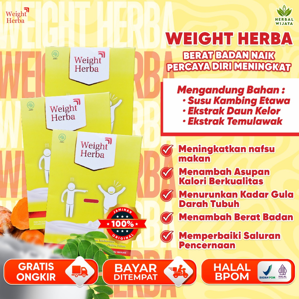 

Weight Herba 3 Box Susu Protein Membantu Menggemukan Badan Secara Ideal Menambah Nafsu Makan