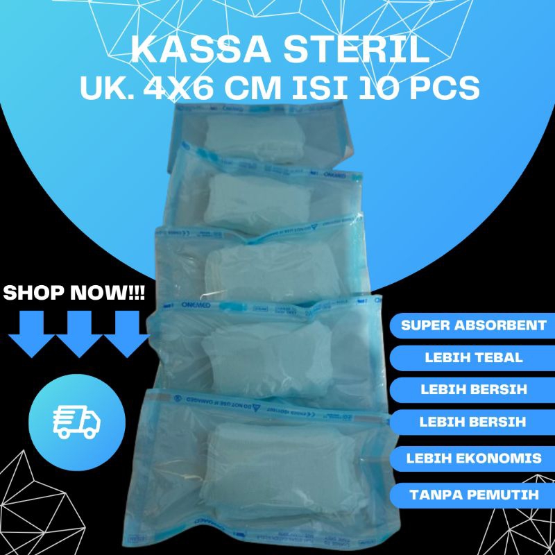 kassa_Steril.4x6cm.isi_10pcs.super_absorbent.untuk_perawatan_luka.