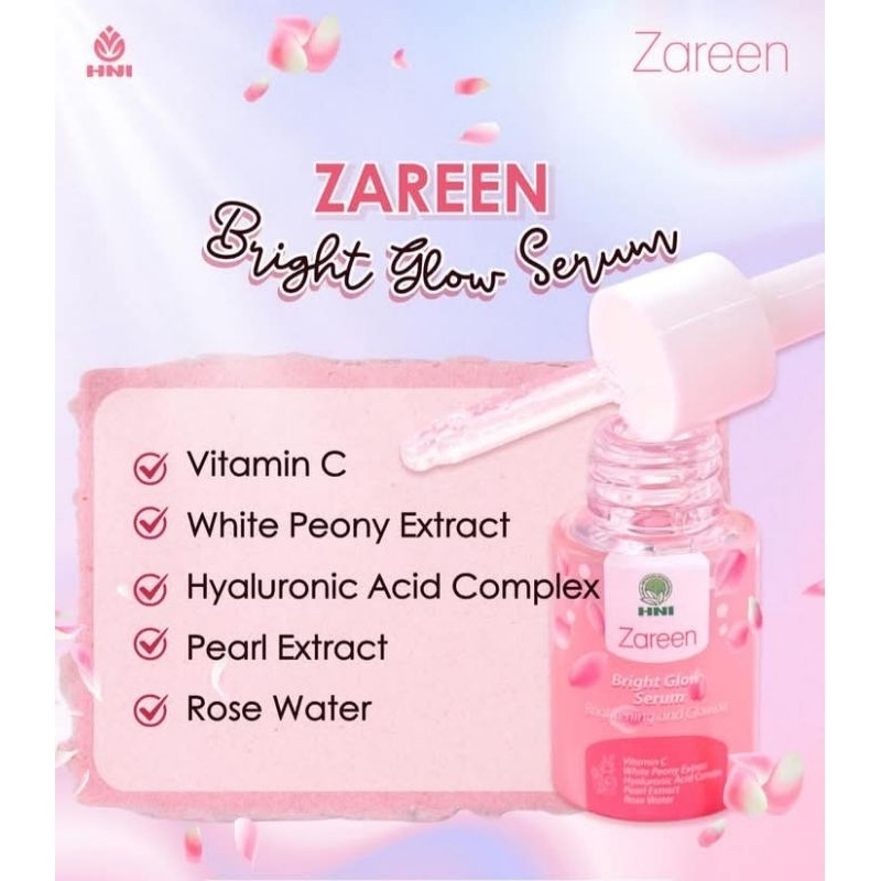 ZAREEN Bright Glow Serum HNI Hpai | Serum mencerahkan