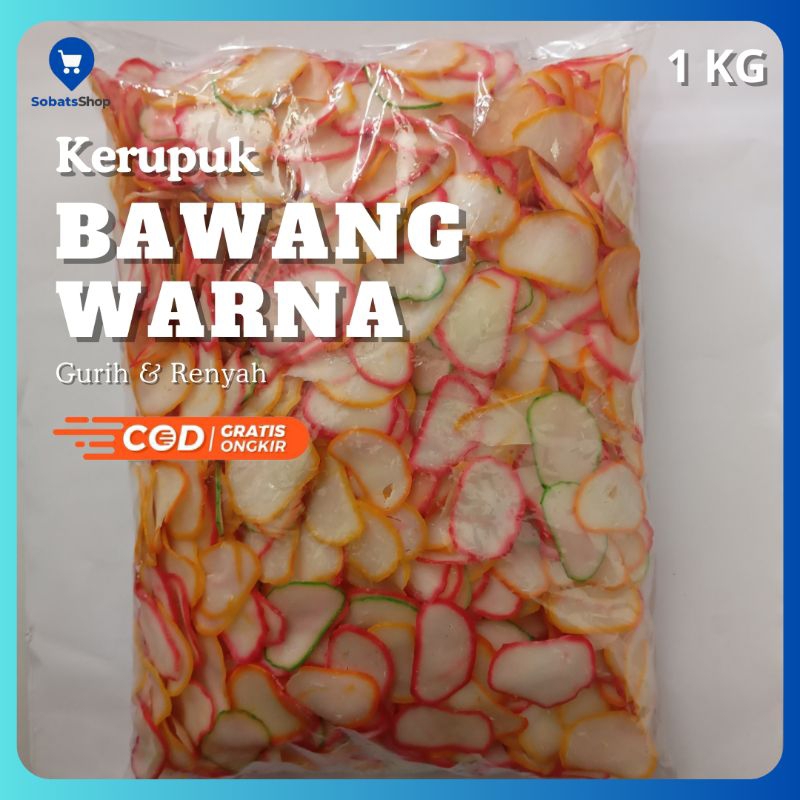 

1 KG Kerupuk Bawang Warna Mentah Enak Dan Gurih Cocok Untuk Di Goreng/Seblak