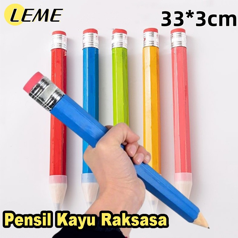

LEME Pensil Jumbo Besar 33 CM Mainan Pencil Pensil Jumbo Hiasan Photo Kado Alat Tulis Anak-anak