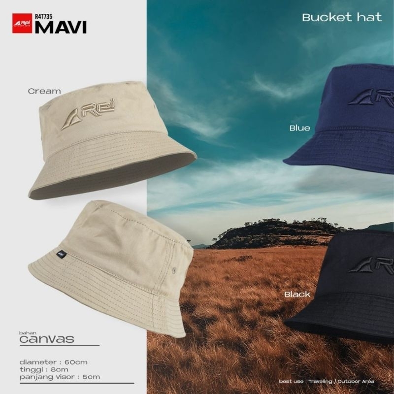 Topi Mavi Bucket Arei Outdoorgear