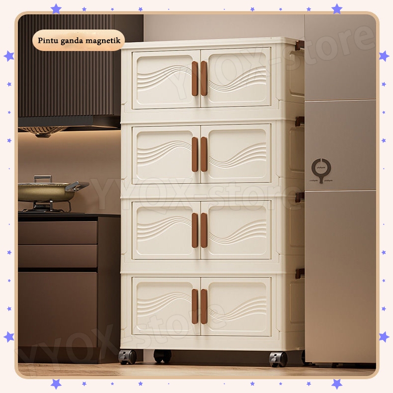 Loker Plastik Lemari Plastik susun Lemari baju anak Pakaian Laci