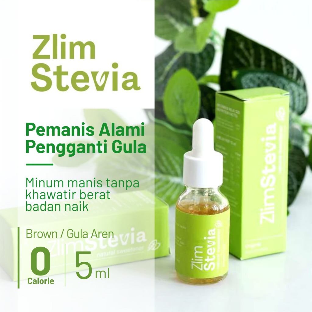 

ZlimStevia Natural Sweetener Brown Sugar Flavour 5ml - Pemanis Alami Stevia Rasa Gula Aren yang Sehat dan Alami