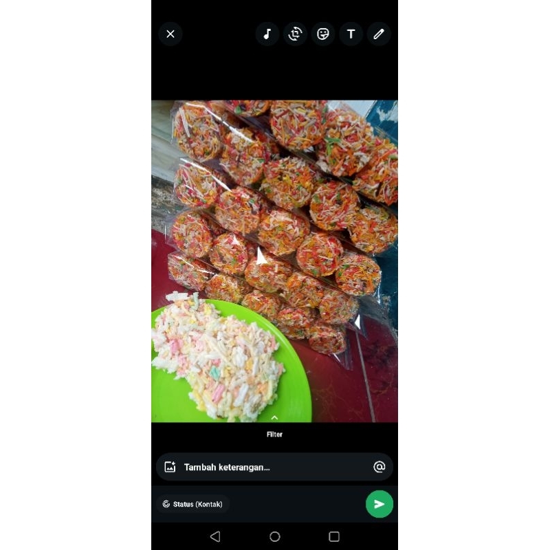 

kerupuk gerandong warna warni mentah isi 72/74pcs satu kilogram