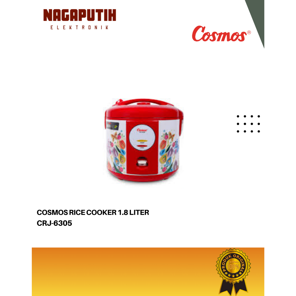 COSMOS RICE COOKER CRJ-6305 HARMOND 1.8 Liter