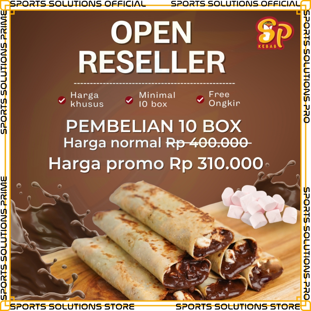 

RESELLER 10 BOX SPKEBAB COKLAT, DENGAN TABURAN MARSHMALLOW MELIMPAH PREMIUM & HALAL CRUNCHY LUMER , KEBAB FROZEN , KEBAB LUMER , KEBAB TURKI, KEBAB TURKY , KEBAB ISI 5PCS cemilan ramadhan