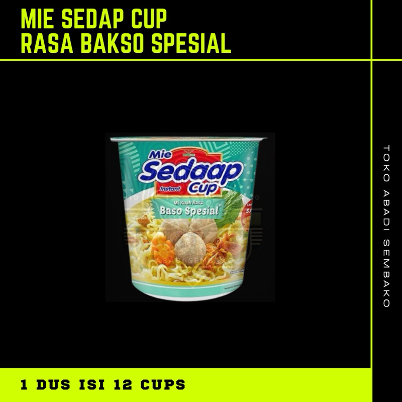 

MIE SEDAAP CUP RASA BASO SPESIAL (kuah) 1 dus isi 12 cups
