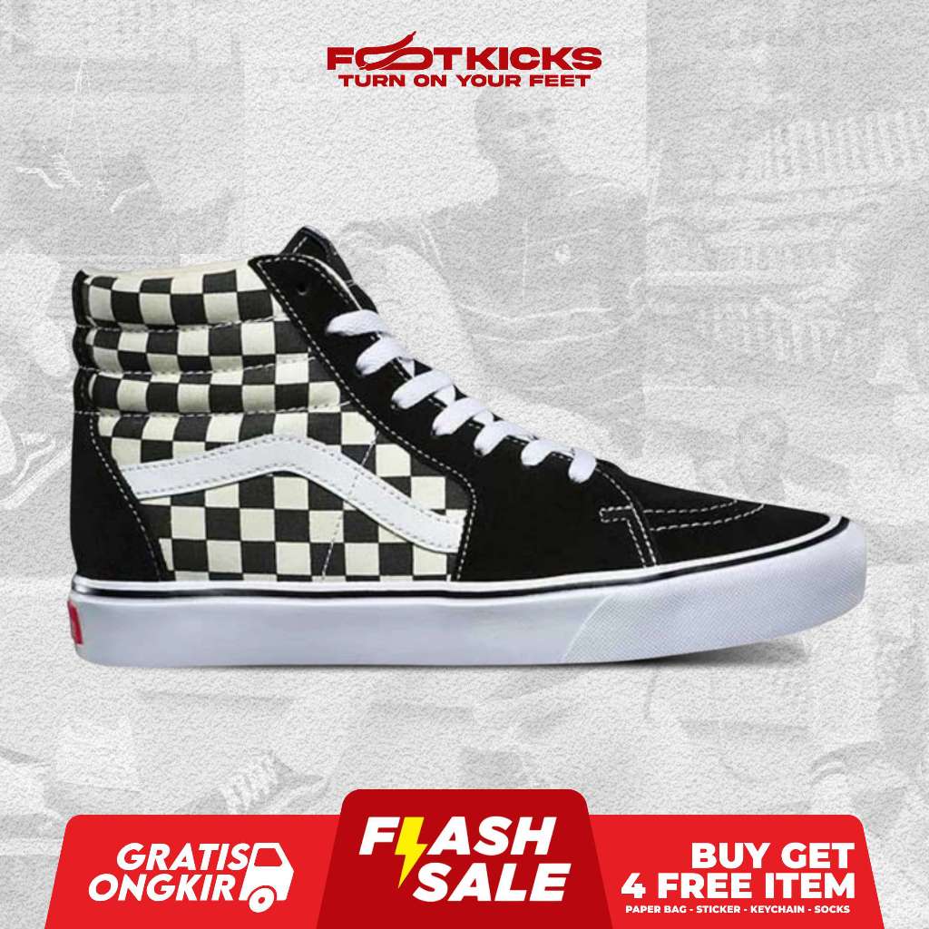 Sk8 Hi Checkerboard Black White