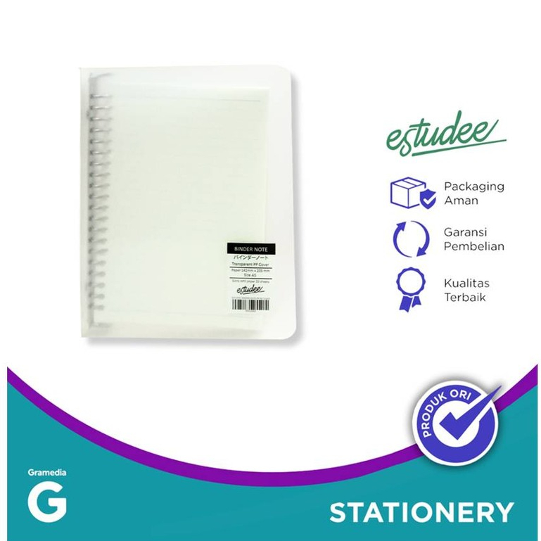 

ESTUDEE BINDER NOTE PP A5 CLEAR