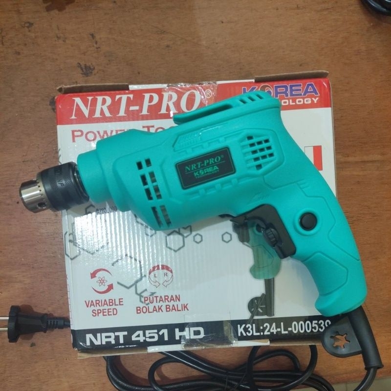 bor pistol bor tangan nrt pro / bor listrik nrt pro 10mm NRT 451 HD / bor 10mili nrt pro bor tangan