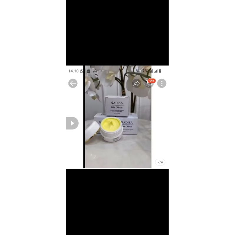 Nadisa Skincare Day Cream tanpa foundation