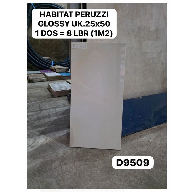 PERUZZI GLOSSY UK.25X50 HABITAT MILAN KERAMIK LANTAI DINDING