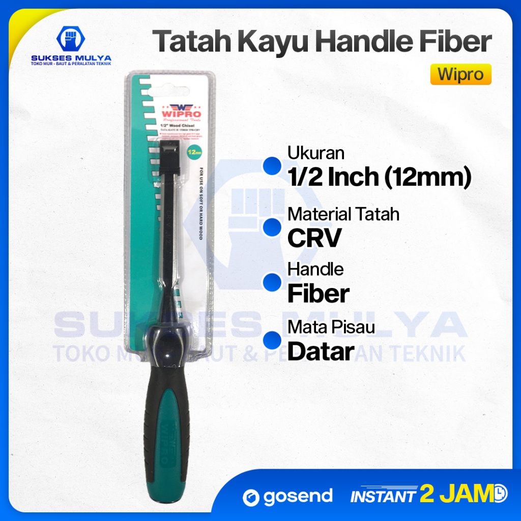 WIPRO Tata Kayu 12mm Tatah Kayu 1/2" Pahat Kayu