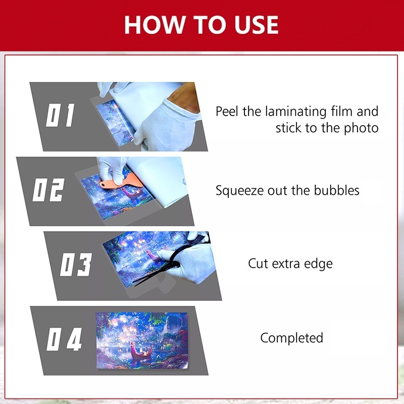 

Ay00! QUAFF Photo Top Cold Laminating Film/Plastik Laminasi Dingin 80gsm A4 isi Ukuran 20 Lembar