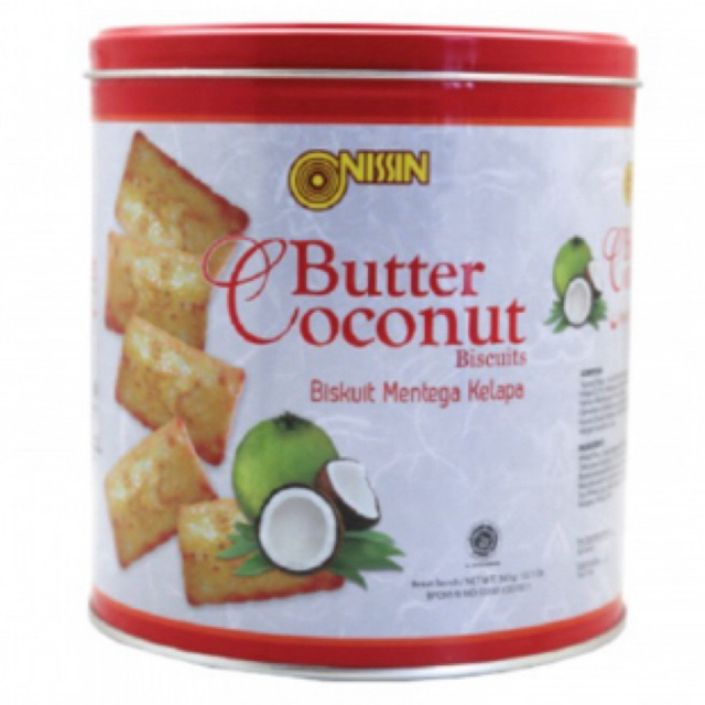 NISSIN BISCUIT BUTTER COCONUT 345gr/ NISSIN BUTTER COCONUT/ BISKUIT MENTEGA KELAPA