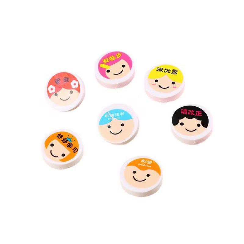 

1pcs Penghapus Pensil Bulat Motif Karakter 2,5cm / Pencil Eraser / ATK / Import Murah