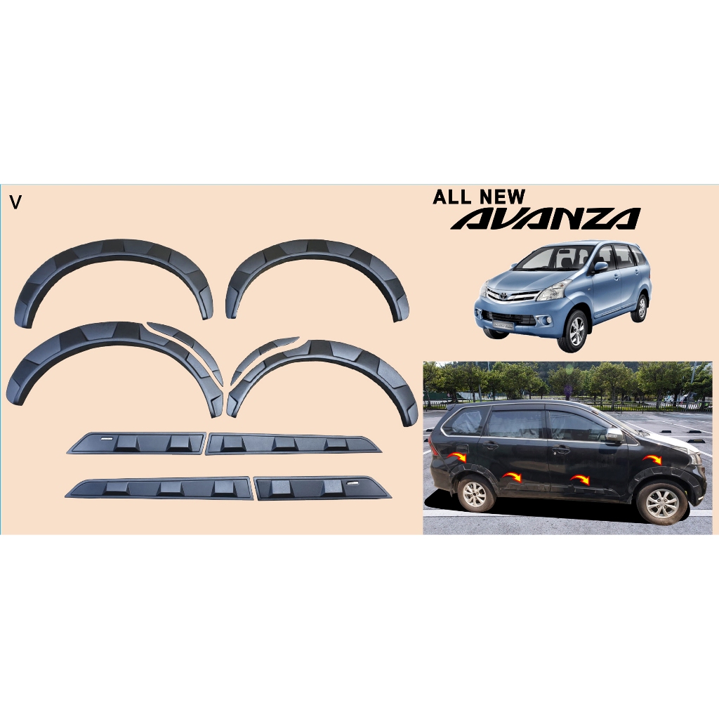 FULLSET Over Fender + List Body Model Rock Ford All New Avanza 2011 2012 2013 2014 2015 2016 2017 20