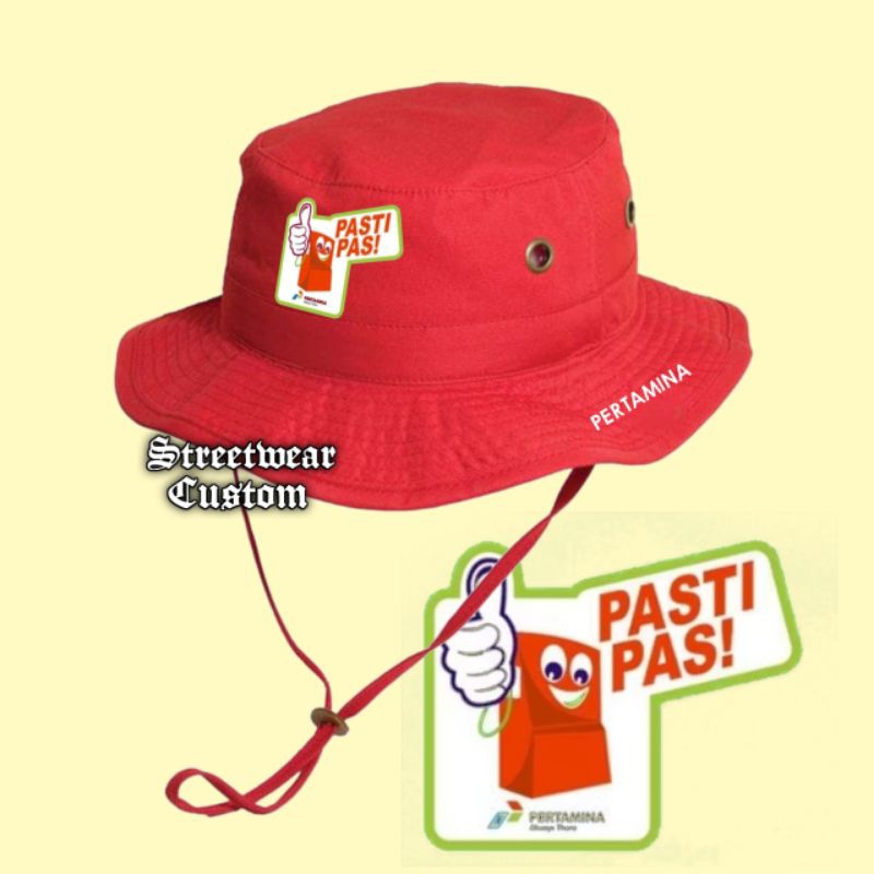 Pertamina / Topi Rimba Outdoor Work / Topi Gunung Adventure Casual Hiking / Jungle Hat Cowok Cewek