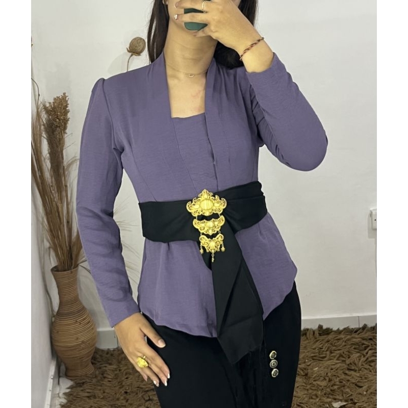 Kebaya Bali Airflow Atasan Wanita Lengan Panjang Kebaya Muslim Hijab - INARI GALLERY BALI