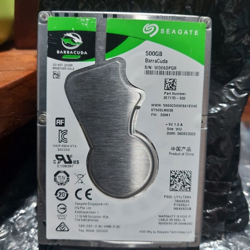HDD 500 GB 2,5 INCHI SEAGATE BARRACUDA BEKAS/SECOND