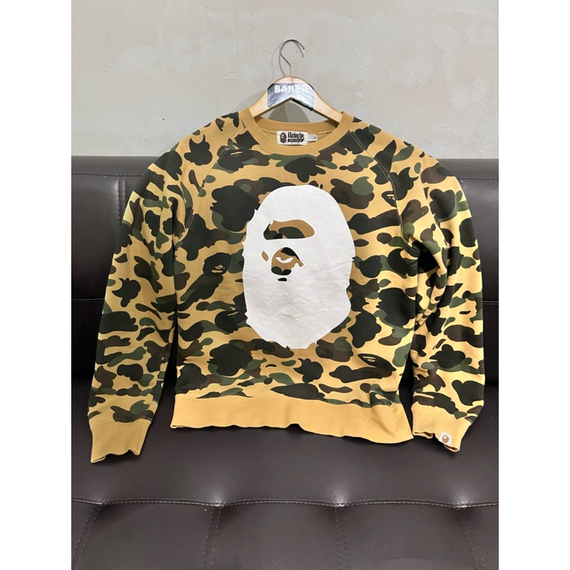 crewneck seeater bape head camo