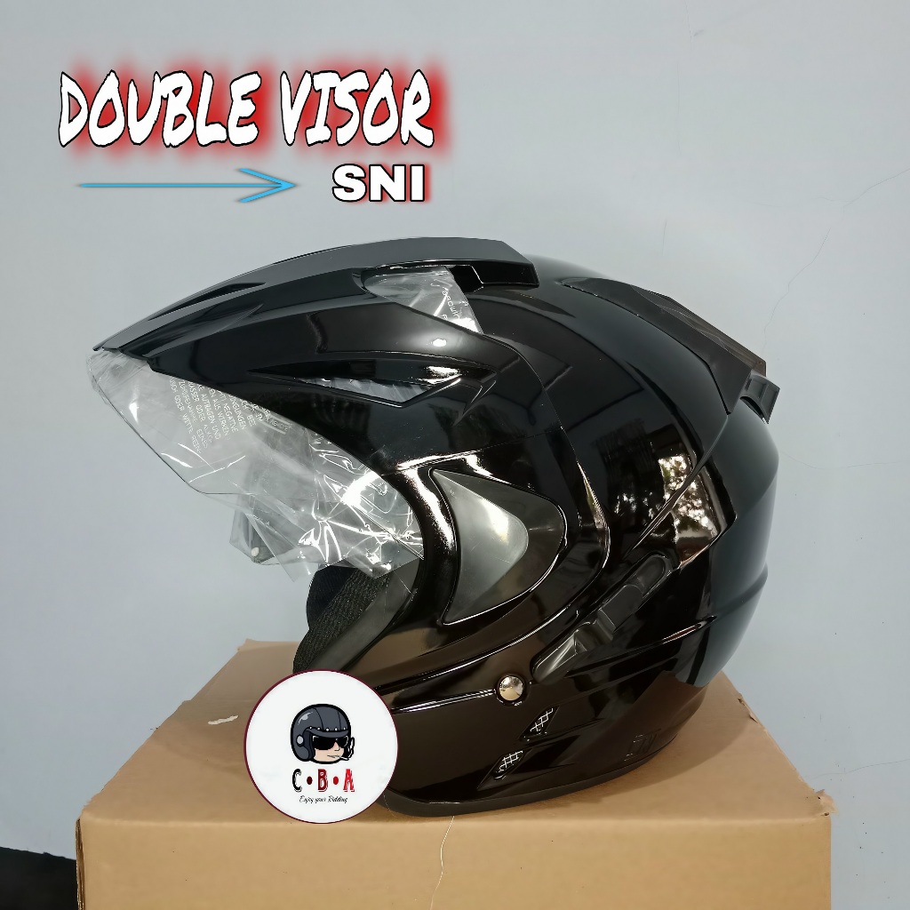 Helm Ink T1 Jp Double Visor Halfface Original SNI Cnp