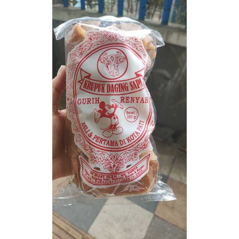 

KRUPUK DAGING SAPI SURYA (Mentah) nett 250gram