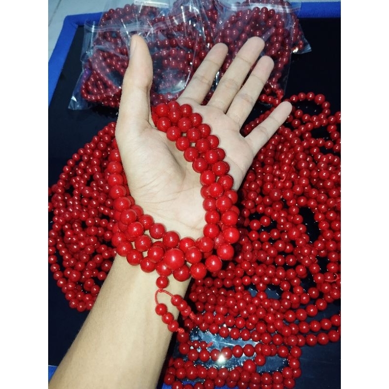 Tasbih Marjan Merah/Tasbih Karang Merah/Tasbih Koral Merah ORIGINALLLLL
