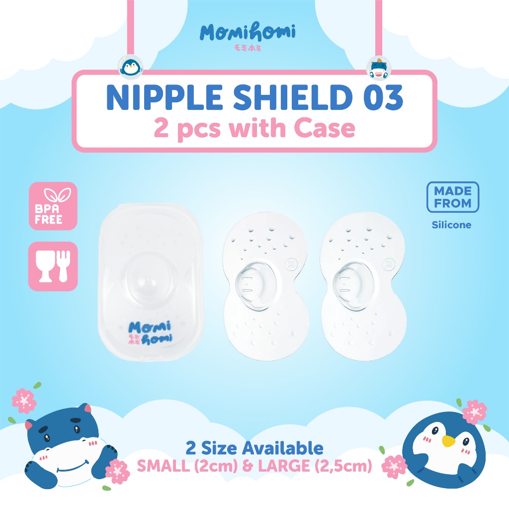 MOMI HOMI Pelindung Puting 03 Bahan Silikon Untuk Menyusui nipple Cover shiled breast pad  BPA Free 