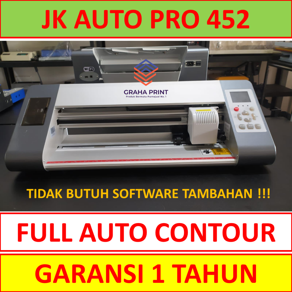 

Mesin Cutting Sticker Mini - JK AUTO PRO 452 LED Otomatis Auto Contour Cut