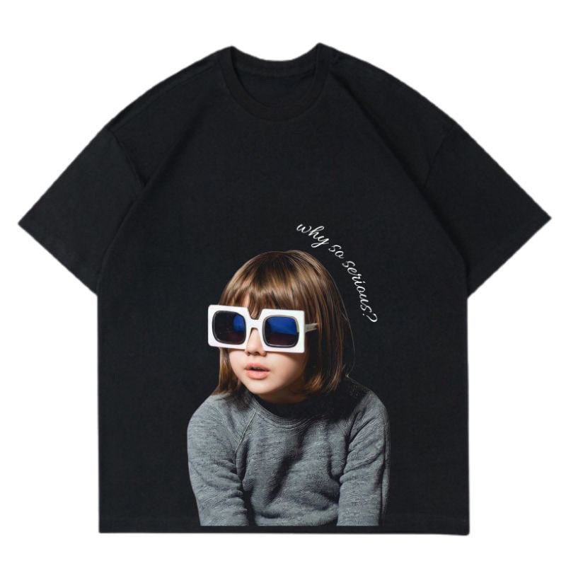 KAOS ADLV BABY WHY SO SERIOUS | T-SHIRT BLACK BAJU VINTAGE | KAOS STREETWEAR | KAOS DISTRO UNISEX | 