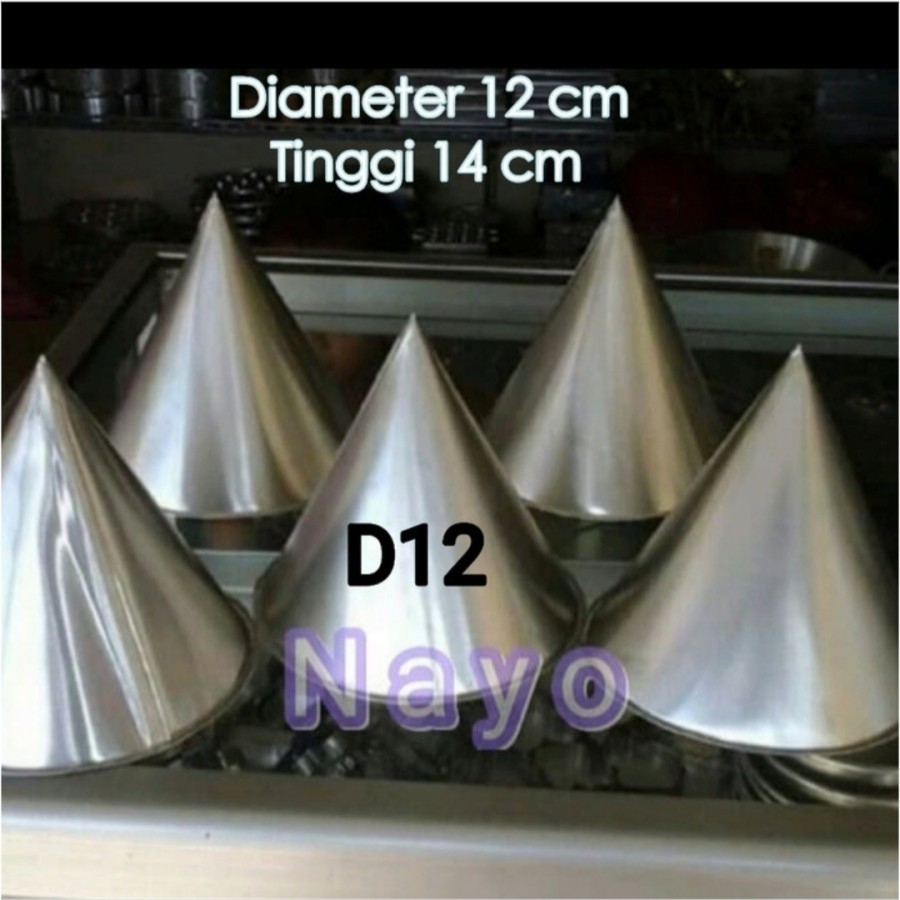 Cetakan tumpeng mini D 6cm dan D 8cm/ Cetakan tumini aluminium