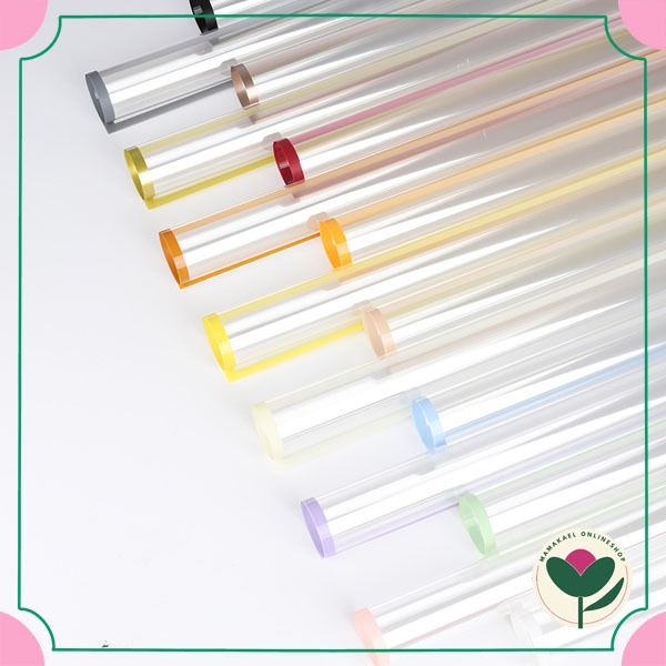 

20 lembar Opp color list transparan cellophane list warna aesthetic kertas plastik bungkus buket bunga bouquet wrapping MK1924