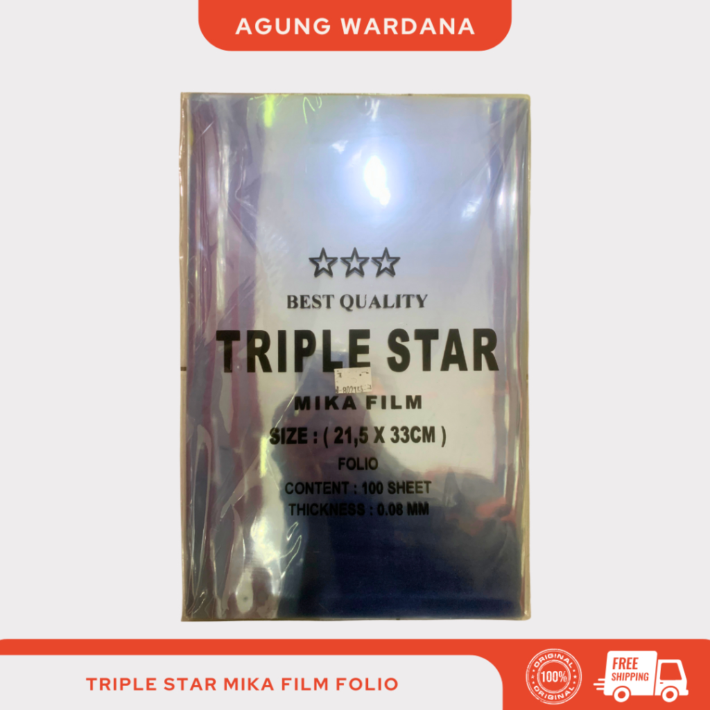 

TRIPLE STAR MIKA FILM COVER JILID FOLIO ECER