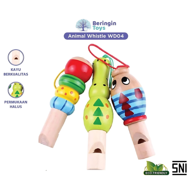 Beringin Toys Mainan Edukasi - Animal Whistle / Mainan Alat Musik Anak / Mainan Peluit / Peluit Anak