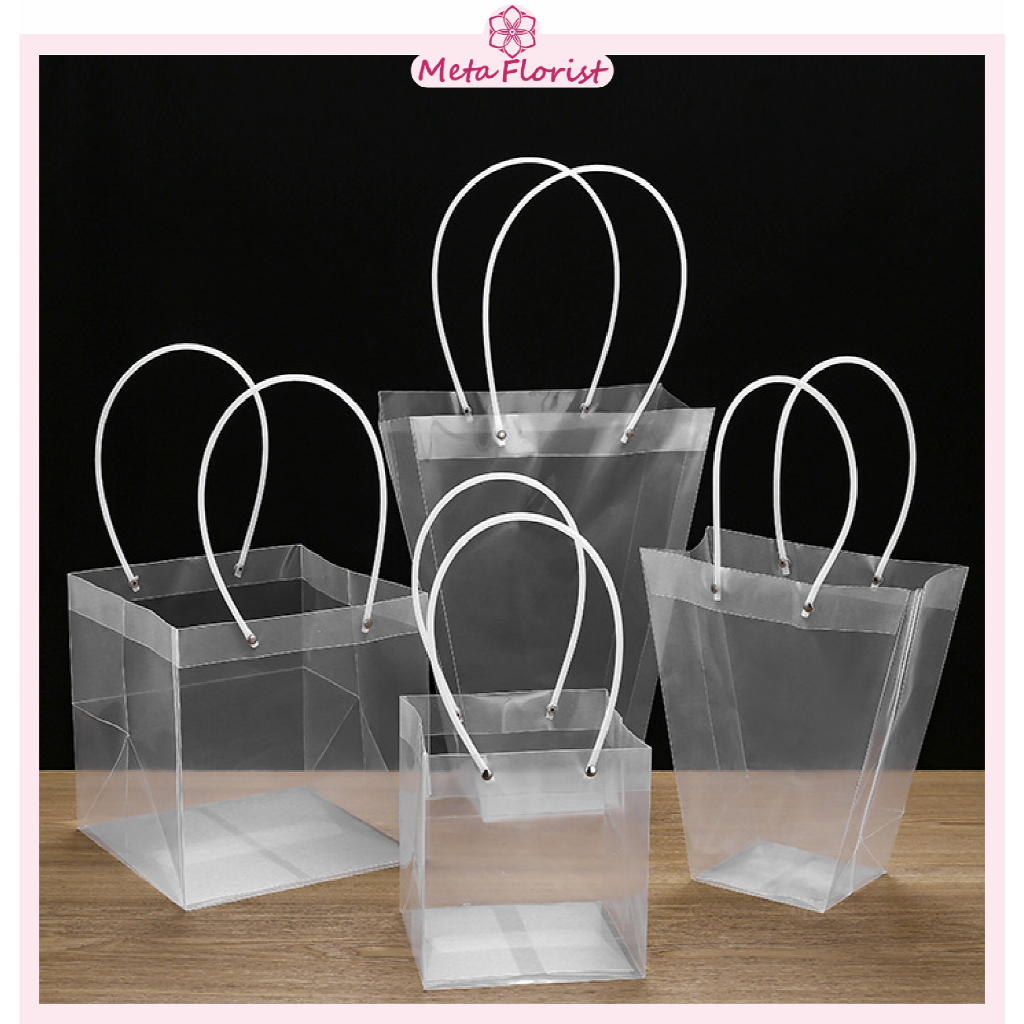 

Totebag Transparan Paper bag PVC Hamper Mooncake Tas Mika Polos Souvenir U15