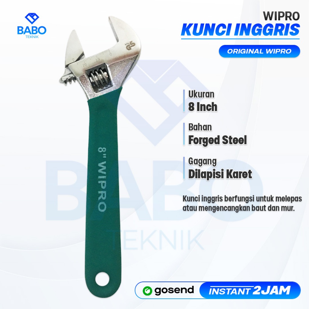 Kunci inggris 8 inch WIPRO
