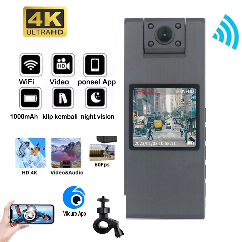 YICSEE kamera pocket vlog youtuber  360 derajat vlog action Cam motor Body WiFi Mini Camera body cam